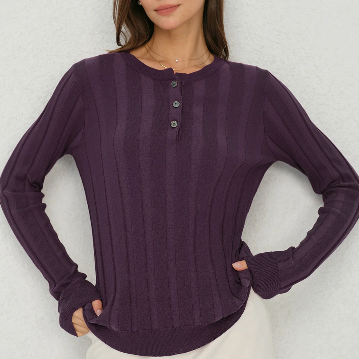 Ribbed & Ruched Knit Tops